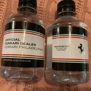 New 2 Two Bottles FERRARI Water Sealed 8 oz